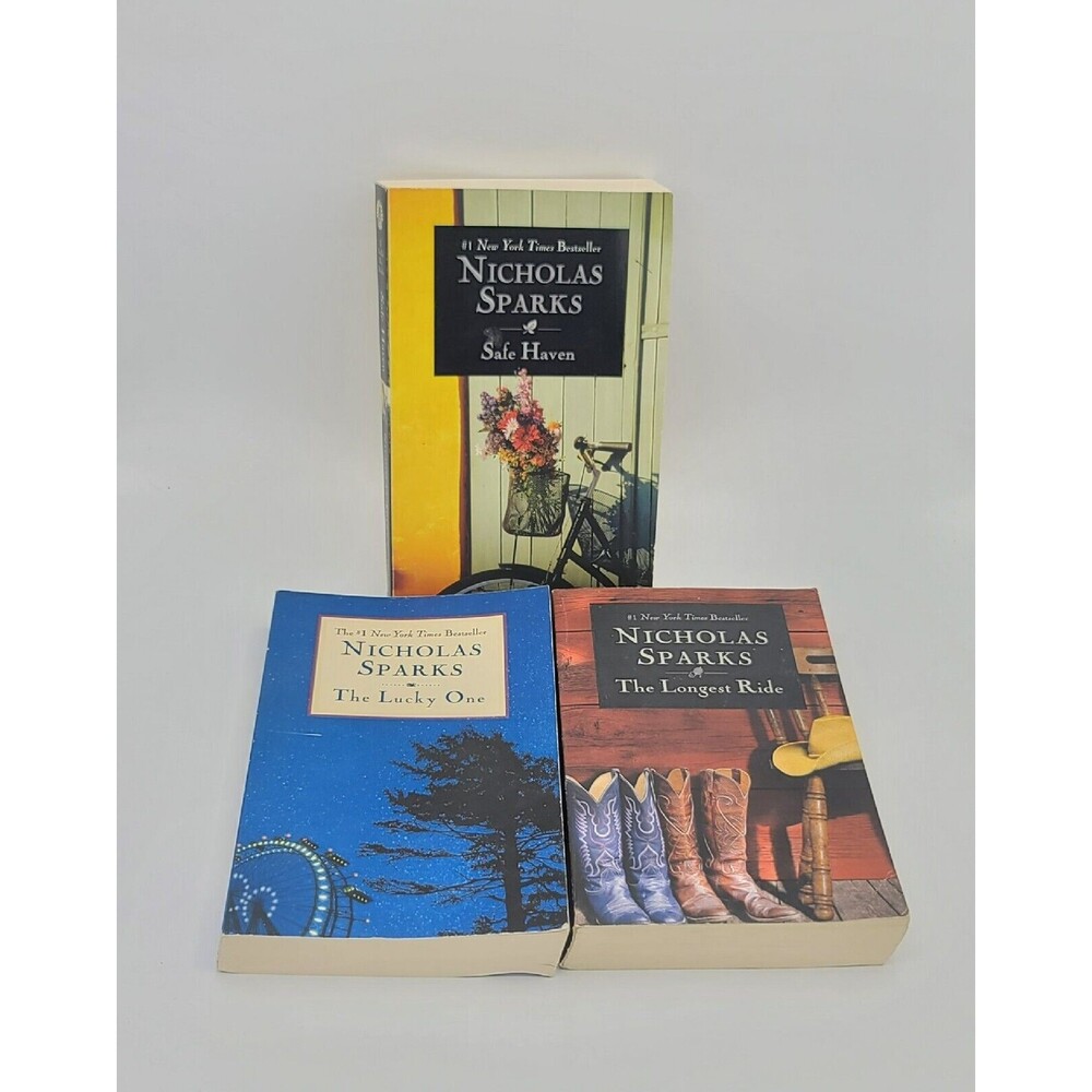 Nicholas Sparks Novels The Longest Ride The Lucky One Safehaven Lot Of 3